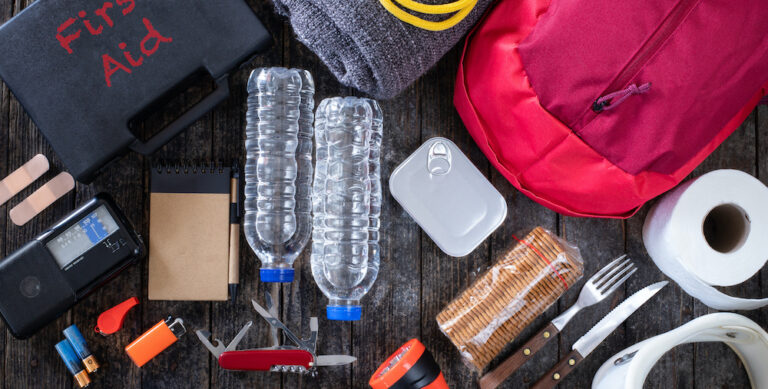 Preparation for natural disasters concept