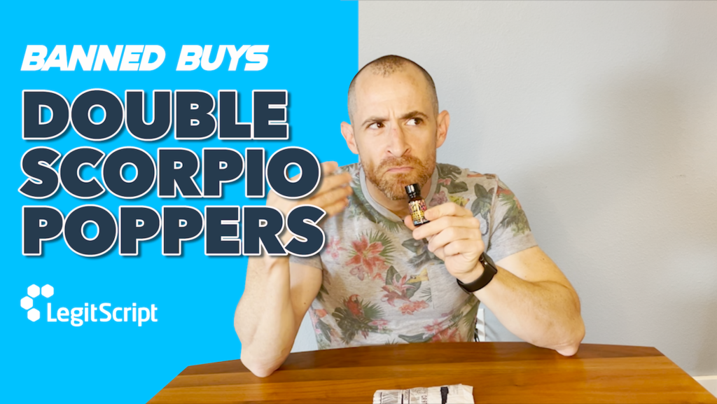 Man at table with poppers