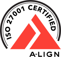 ISO 27001 certified badge.
