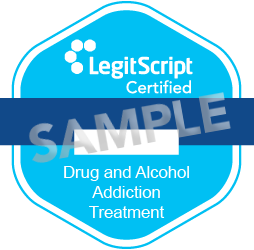 Certification-Seal Sample image of LegitScript Certification seal.