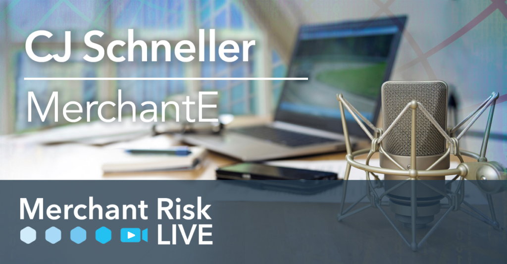 Graphic of Merchant Risk Live hosted by LegitScript featuring CJ Schneller.