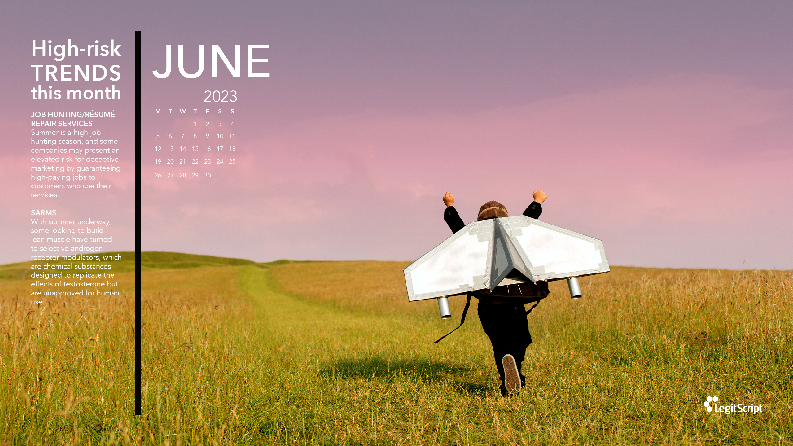 Seasonal High Risk Trends desktop background for June 2.