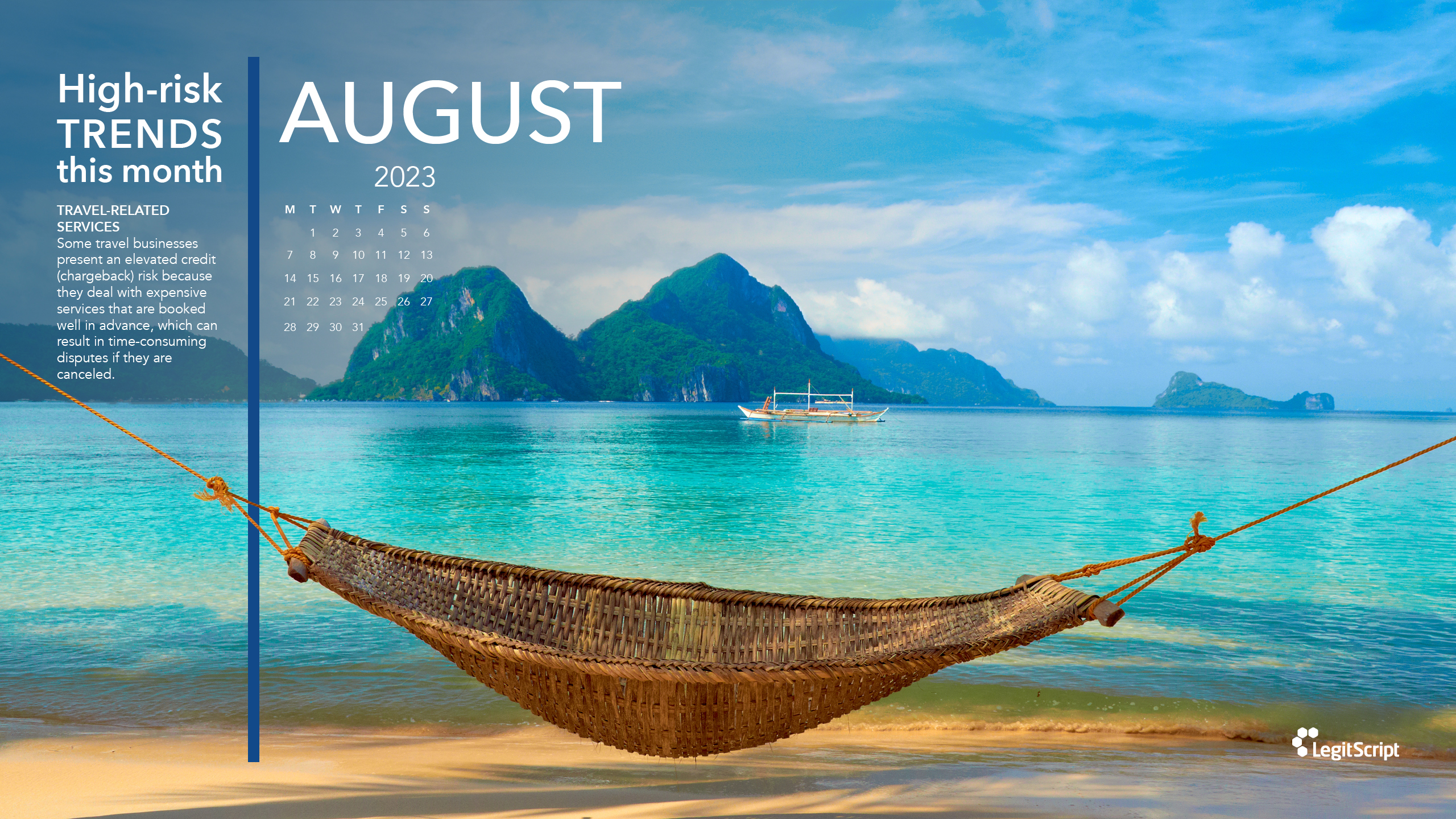 Seasonal High Risk Trends desktop background for August 2.