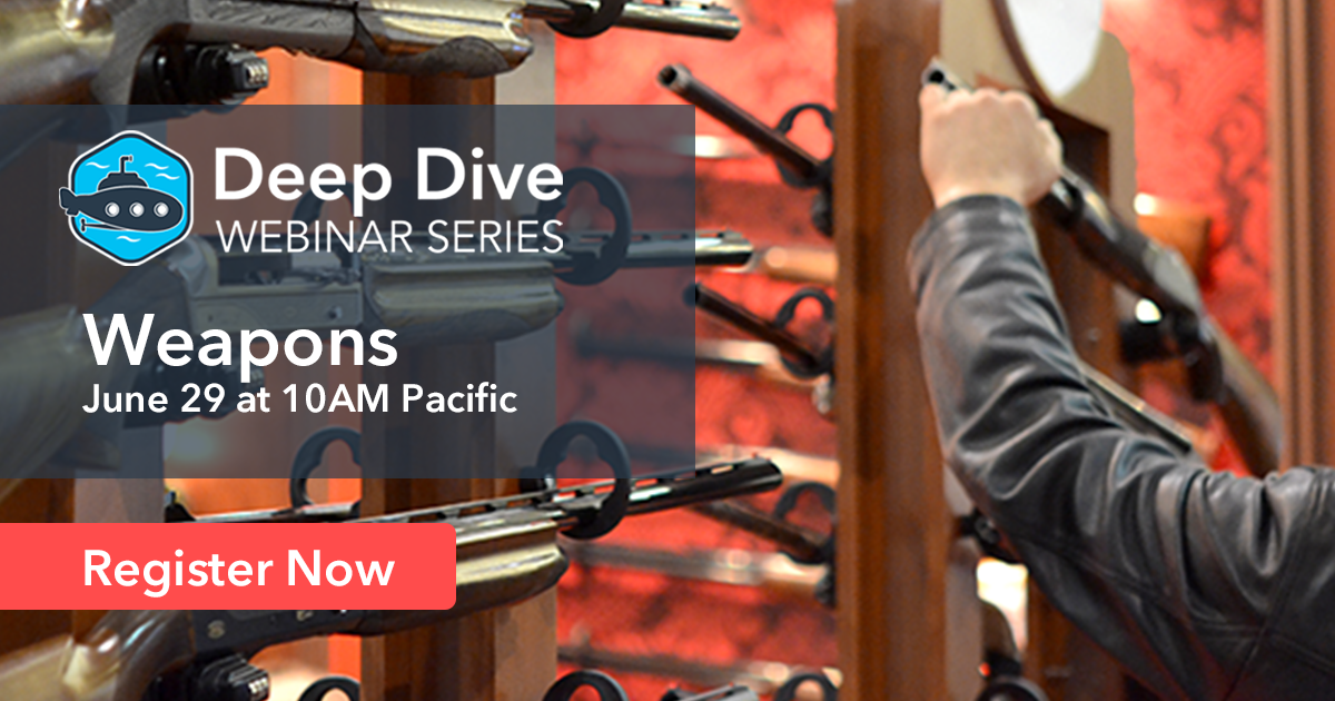 This is an image of guns. It is used to promote our Deep Dive Webinar Series.