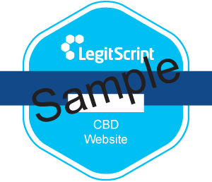 sample of LegitScript CBD website certification seal