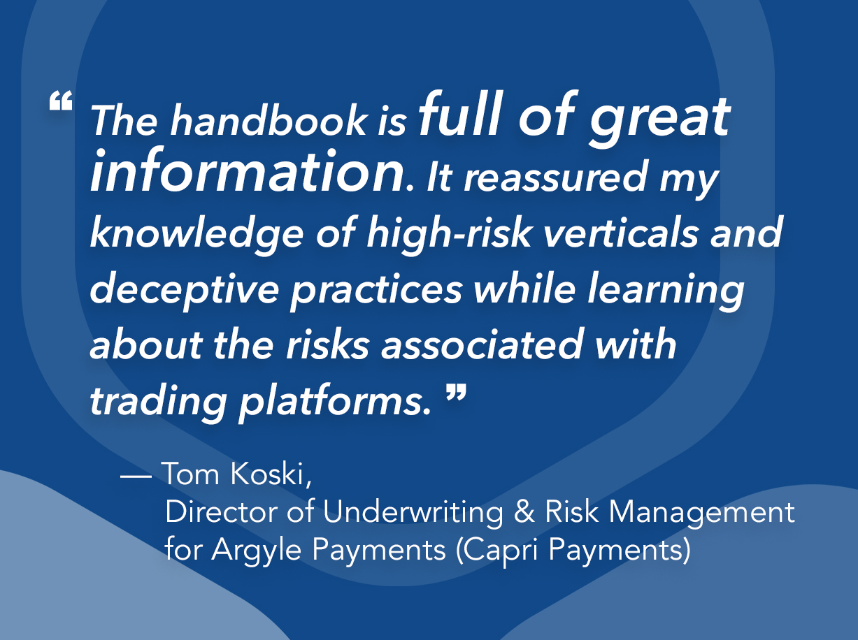 Quote about LegitScript's Online Risk Management Handbook