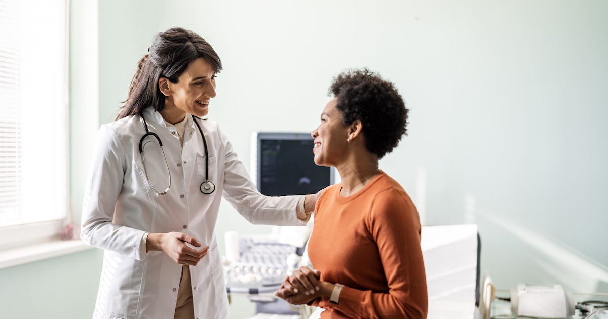 A healthcare provider treating a patient.