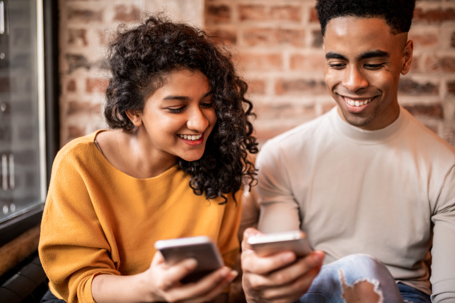 Friends sending money through digital wallet