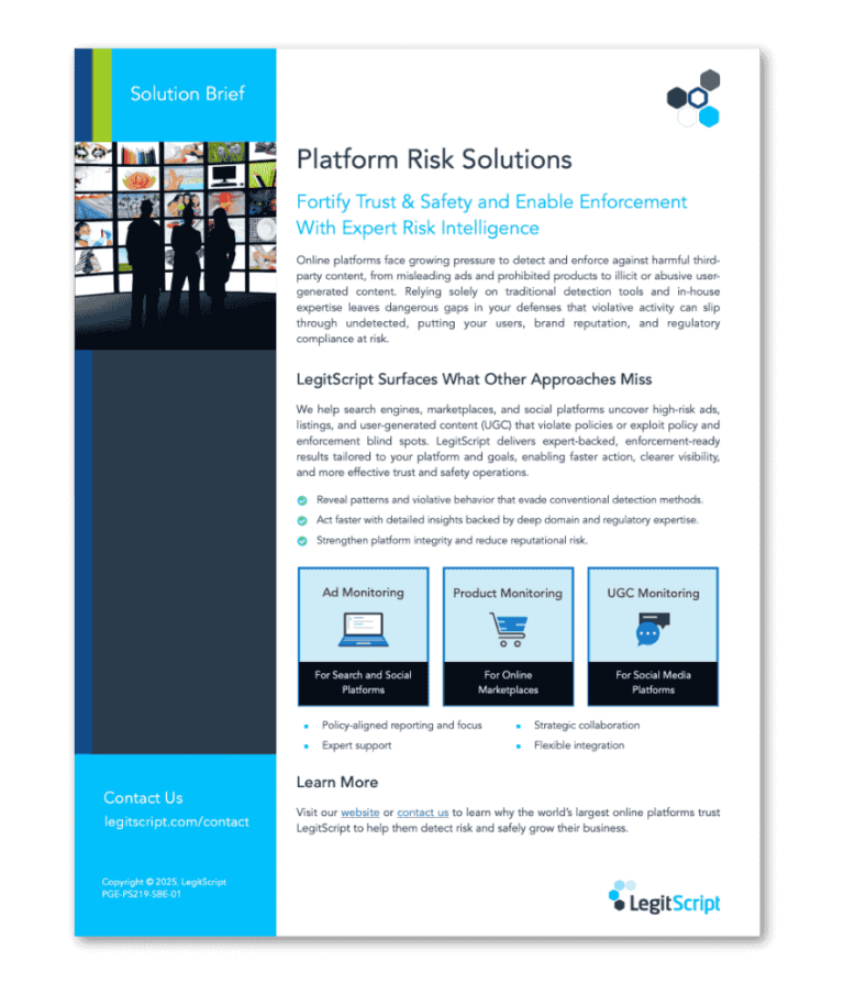 What Is Platform Risk Platform Risk Solutions | LegitScript
