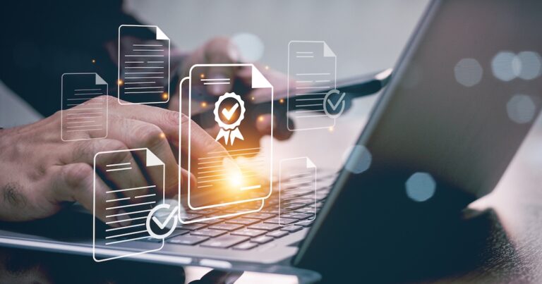 ISO standards quality control, assurance and warranty business technology concept. Touching on screen with ISO and globe icons on smart background. ISO Standard certification. Modern ISO banner.