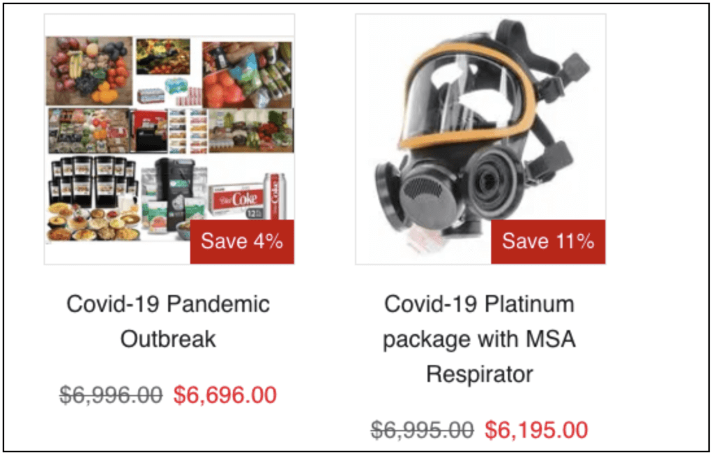 overpriced respirator and kit for sale