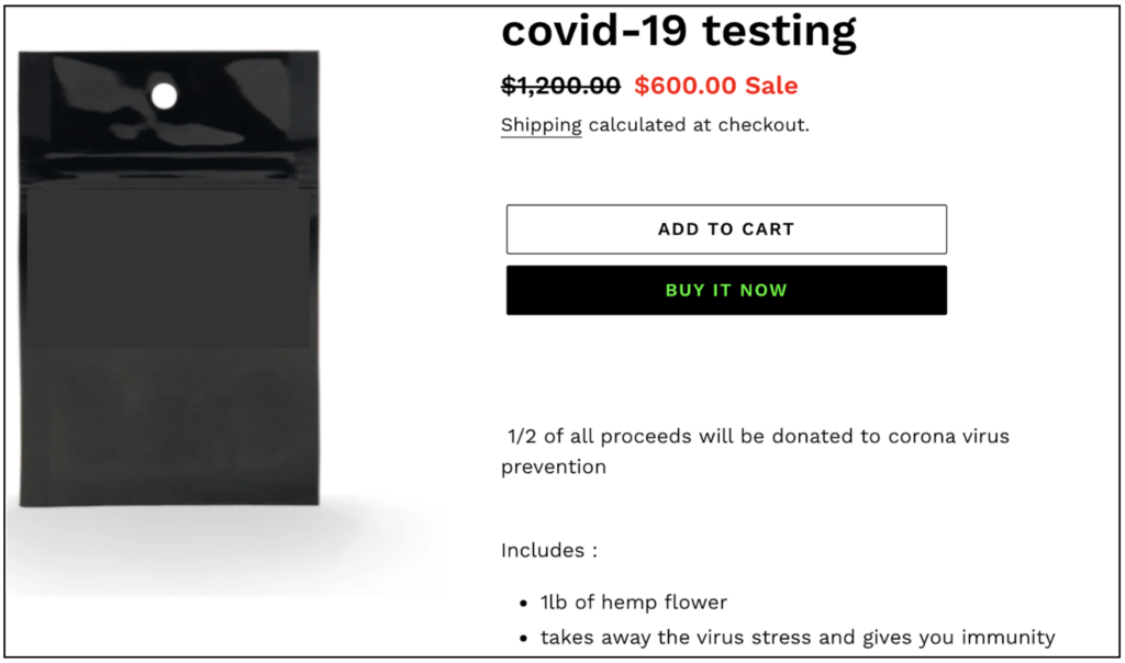 fake covid-19 test for sale