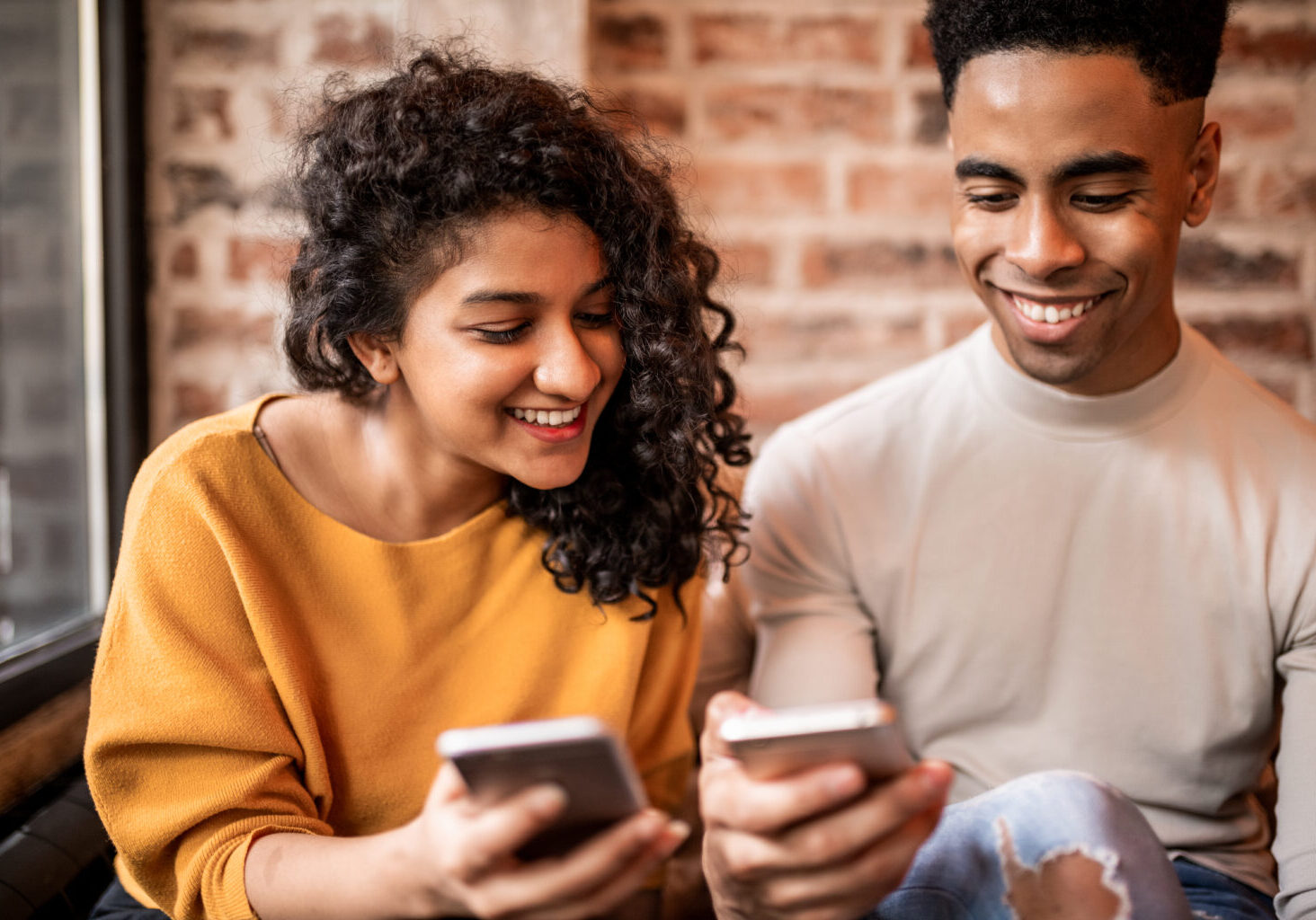 Friends sending money through digital wallet